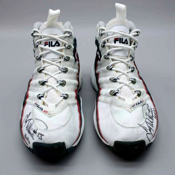 FILA Jayson Williams #55 Nets Autographed Game Worn Signed Basketball Sneakers main image 4